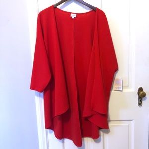 Red LuLaRoe Lindsay L Bright Textured